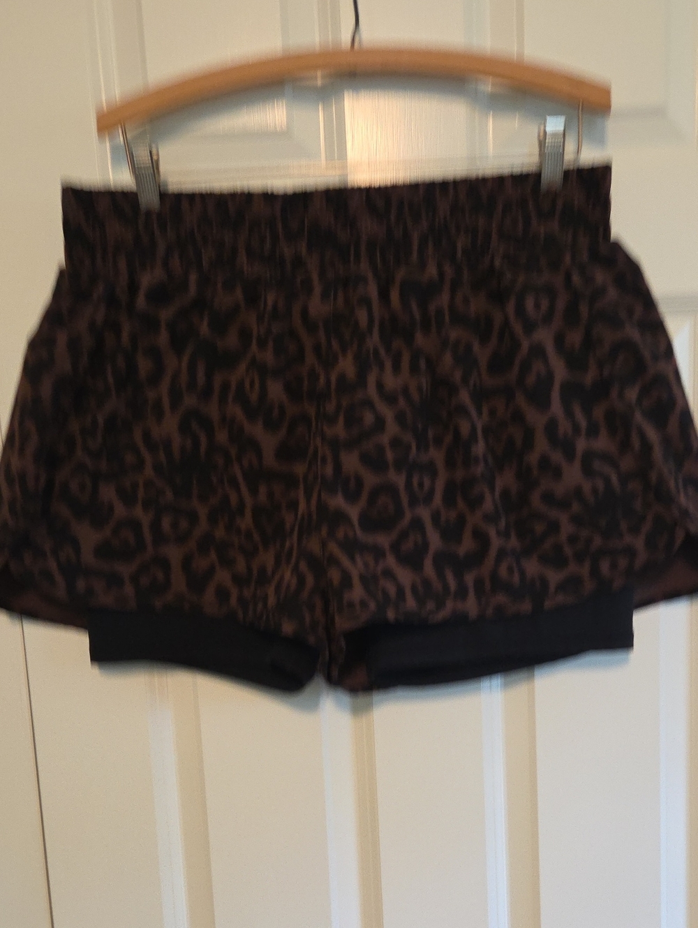Primark Brown and Black Leopard Print  Shorts